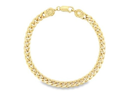 18K Yellow Gold Curb Chain Bracelet – Bold Design